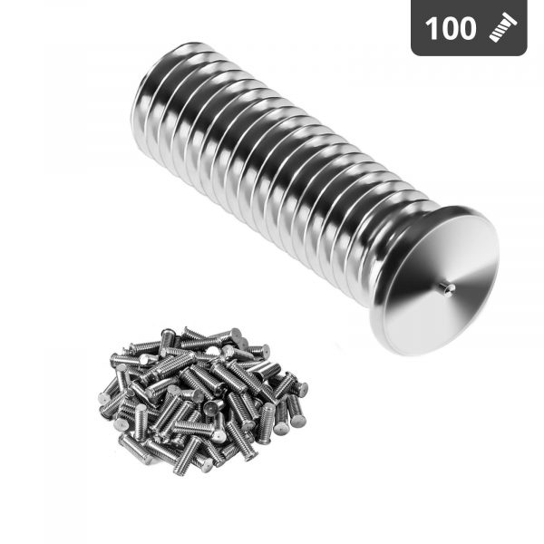Svařovací svorníky - M8 - 25 mm - ušlechtilá ocel - 100 kusů | STUD SET 100E M8 25mm - Image 2
