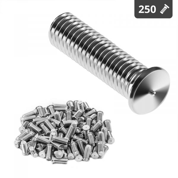 Svařovací svorníky - M4 - 15 mm - ušlechtilá ocel - 250 kusů | STUD SET 250E M4 15mm - Image 2