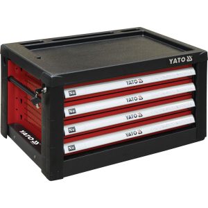Dílenská skříňka přenosná na nářadí 4 zásuvky | YATO červená