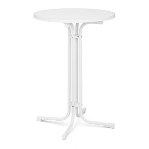 Barový stůl - bílý - skládací - Ø80 cm - 110 cm | RC-BIS80FW 10011471