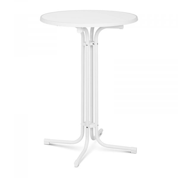 Barový stůl - bílý - skládací - Ø80 cm - 110 cm | RC-BIS80FW 10011471
