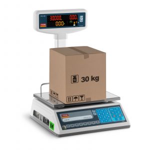 Obchodní váha s oboustranným LED displejem - 15 kg / 5 g - 30 kg / 10 g 10200011