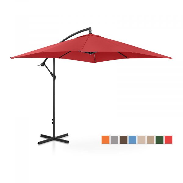 Slunečník na terasu (bordový) - 250 x 250 cm | UNI_UMBRELLA_SQ250BO