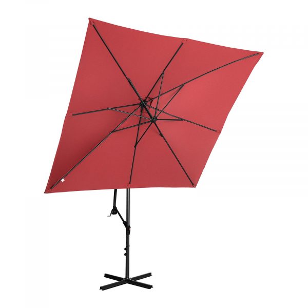 Slunečník na terasu (bordový) - 250 x 250 cm | UNI_UMBRELLA_SQ250BO - Image 6