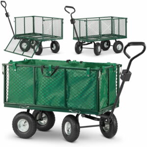 Zahradní přepravní vozík - 450 kg | plachta s ručkami BC-WOS01
