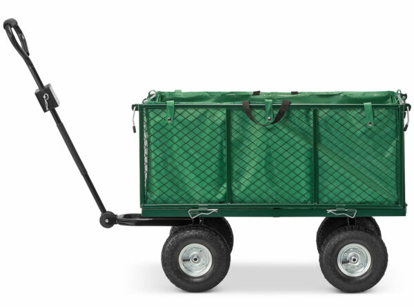 Zahradní přepravní vozík - 450 kg | plachta s ručkami - Image 10