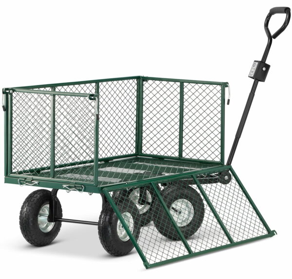Zahradní přepravní vozík - 450 kg | plachta s ručkami - Image 6