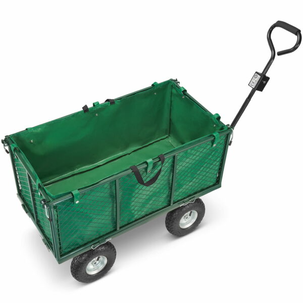 Zahradní přepravní vozík - 450 kg | plachta s ručkami - Image 8