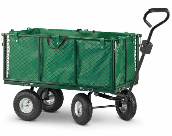 Zahradní přepravní vozík - 450 kg | plachta s ručkami - Image 9