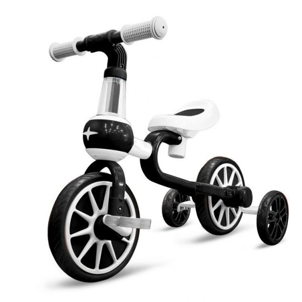 Dětské kolo a odrážedlo s pomocnými kolečky 4v1 | černá MULC-V1311b