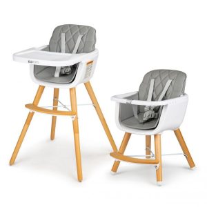 Dětská jídelní židlička 2v1 | šedá MUC-220 Grey