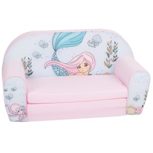 Dětský gauč s mořskou pannou | růžový DT2-20127