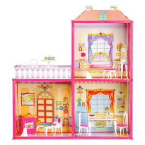 Domeček pro panenky + nábytek | 77 x 76 cm MUHC33425 (6984)
