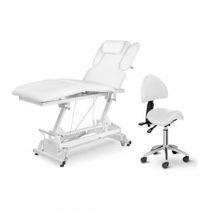 Elektrické masážní lehátko + židle | Physa BERLIN WHITE SET 18000384