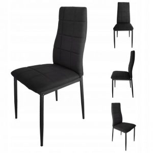 Sada jídelních židlí - 4ks | černá MUF261FPb