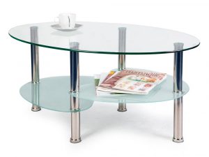 Skleněný konferenční stolek | 90x60cm MUCT211