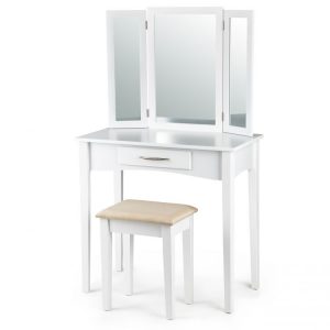 Toaletní stolek s velkým nastavitelným zrcadlem | + židle MUFH-DT190082