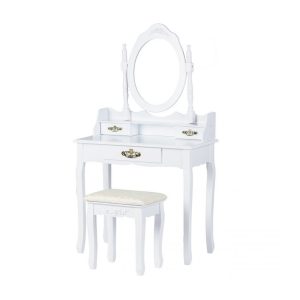 Toaletní stolek se zrcadlem + židle | Avery BC-HY039