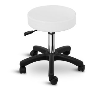 Židle bez opěradla Aversa - bílá | Aversa White je profesionální kosmetická židle váží pouze asi 4 kg, takže se snadno přenáší.