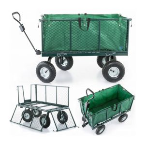 Zahradní přepravní vozík - 450 kg | plachta s ručkami BC-WOS01