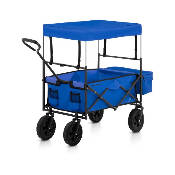 Zahradní skládací vozík - 100 kg - modrý | UNI_CART_02 10250188
