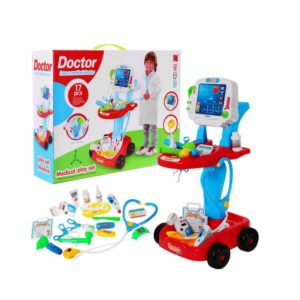 Dětský lékařský vozík | červený BC-660-46