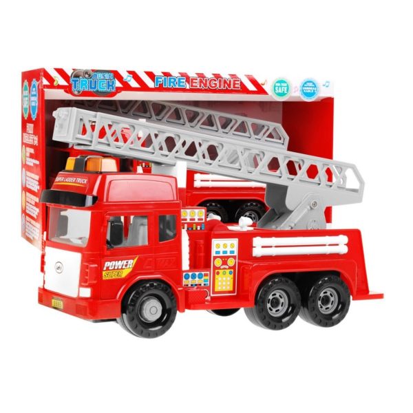 Dětské hasičské auto se zvuky | výsuvný žebřík BCR-9885