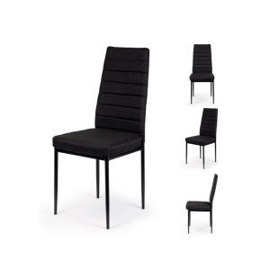 Sada 4 židlí do jídelny | černé MUKT-Y615 BLACK