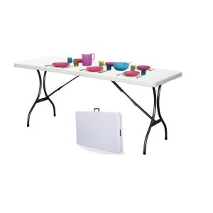 Zahradní cateringový stůl, skládací - bílý, 180 × 70 cm | NZK-180S MUNZK-180S