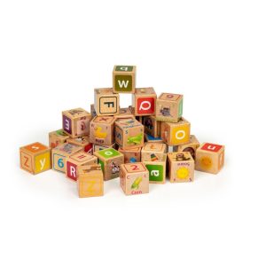 Dřevěné kostky pro děti | 32 ks MUHM014520