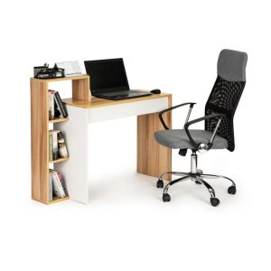 Kancelářský stůl s policemi | dřevěný MUHMODS-1