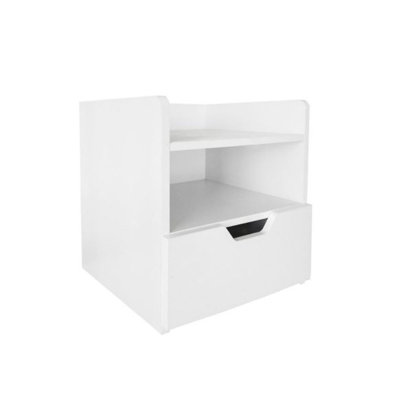 Noční stolík- bílý | 45x34x40 cm MUWYJ-138