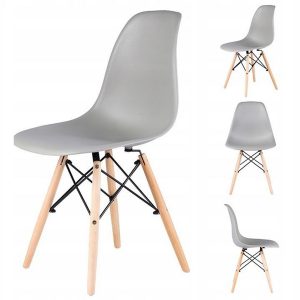 Sada jídelních židlí 4ks | světlešedá je dokonalým kusem nábytku do obývacího pokoje nebo jídelny. Moderní design a zajímavá forma.
