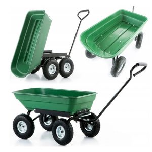 Zahradní vozík - 350kg | 80L, univerzální zahradní vozík, který kombinuje 3 funkce: zahradní kolečko, vozík a sklápěč.