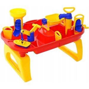 Dětský interaktivní hrací stolek - vodní svět | červeno-žlutý je jedinečná souprava, která přinese nejmenším spoustu zábavy.