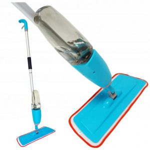 Mop na podlahu s rozprašovačem | modrý je vhodný na čištění jakýchkoliv povrchů (dřevo, dlaždice, panely atd.)