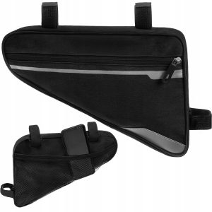 Taška na kolo se suchým zipem | černá je univerzální taška na kolo, která snadno zapadne do většiny modelů kol na trhu.
