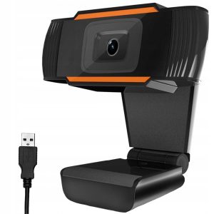 Webkamera s mikrofonem 1080p Full HD USB | černá má kompaktní rozměry, takže nezabírá mnoho místa na stole.