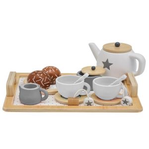 Moderní kávová - čajová souprava pro 2 osoby | dřevěná obsahuje všechny prvky potřebné k uspořádání mini párty.