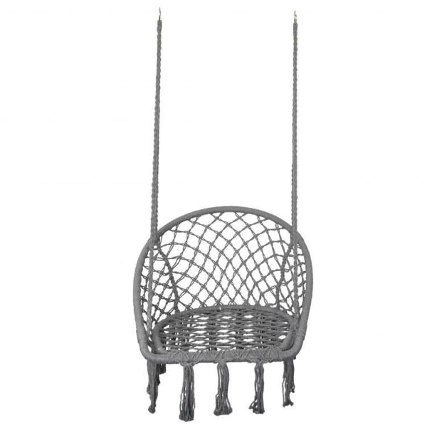 Závěsné křeslo s třásněmi - černé | GoodHome - Image 2