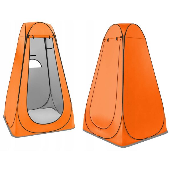 Plážový převlékací stan - sprcha kabinka WC | oranžový lze použít jako šatna, sprcha nebo turistické WC. Výška: cca 185cm.