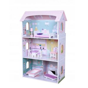 Vysoký dřevěný domeček pro panenky | 50x95cm