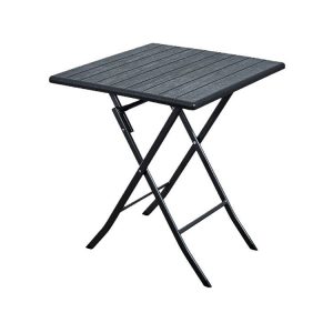 Zahradní skládací stolek - černý | 62 cm