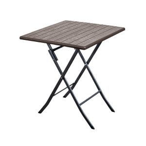 Zahradní skládací stolek - hnědý | 62 cm