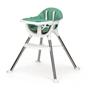 Jednoduchá dětská jídelní židle | zelená