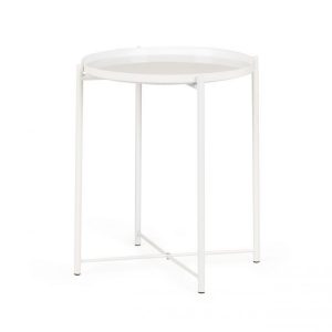 Jednoduchý kulatý konferenční stolek | bílý