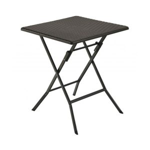 Ratanový zahradní stolek - hnědý | 62cm