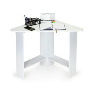 Rohový počítačový stůl - bílý | ModernHome