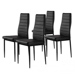 Sada čtyř jídelních židlí | černá