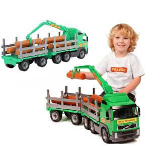 Dětské nákladní auto Volvo s přívěsem | zelené